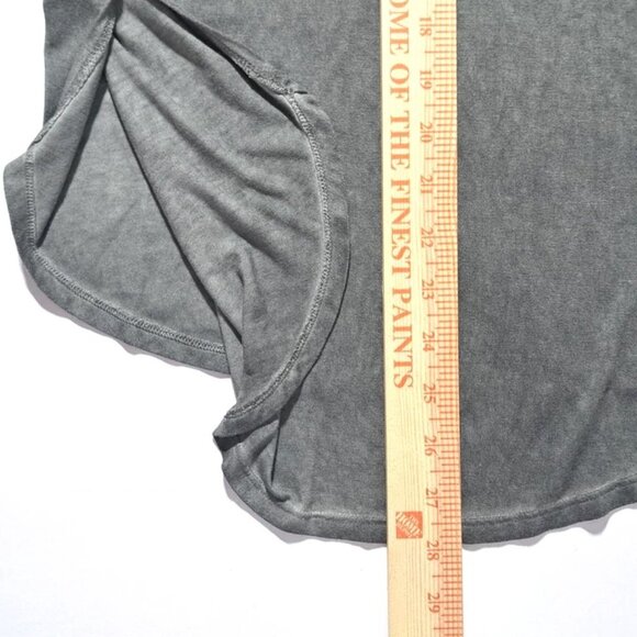 Arizona Jeans Top Super Soft 3/4 Sleeve Lace Grey Lightweight Tunic Stretch Sz L - Picture 5 of 9